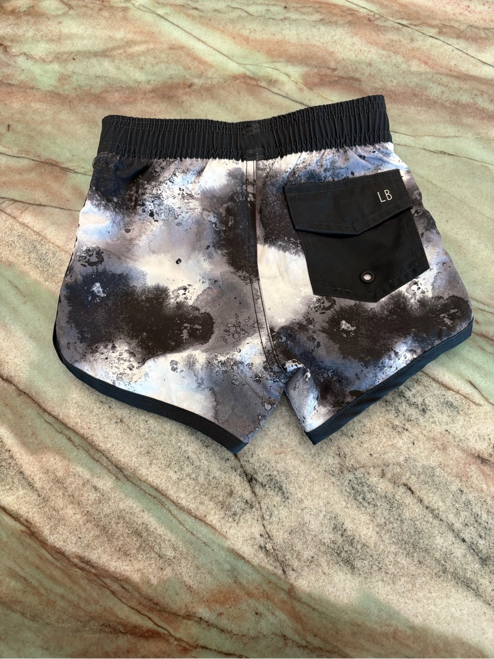 Little Bipsy Black, White & Gray Swim Trunks for Kids